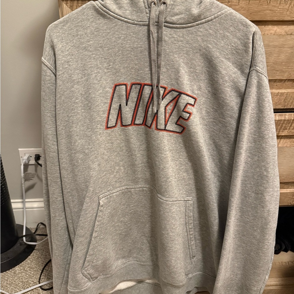 Nike Gray Sweatshirt Hoodie Classic Style
